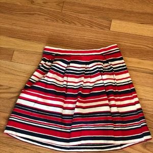 Red White and Blue striped skirt